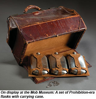 Mob Museum Prohibition-era flasks