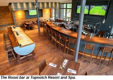 The Roost Bar at Topnotch Resort and Spa.