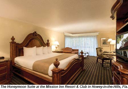 The Honeymoon Suite at Mission Inn Resort.