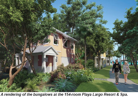 Playa Largo Resort and Spa bungalows rendering.