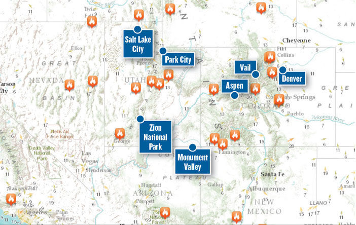 2012 Wildfires Map
