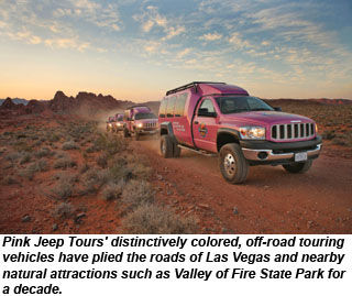 Pink Jeep Tours off-road vehicles