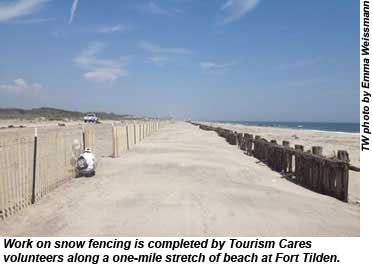 Tourism Cares Snow fence Fort Tilden