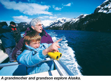 Grandmother and grandson