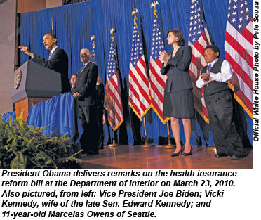 Obama delivers remarks on the health insurance reform bill