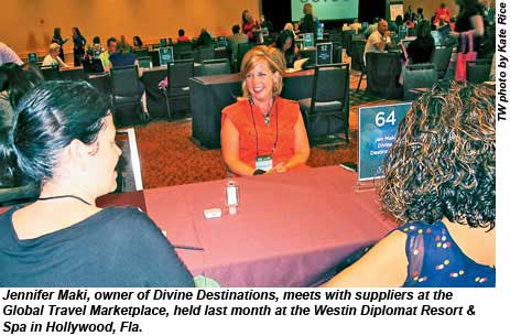 Jennifer Maki meets with suppliers at GTM.