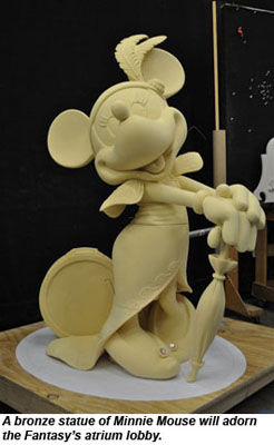 Minnie Mouse statue on the Disney Fantasy