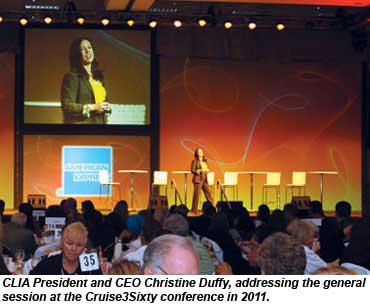 Christine Duffy at the Cruise3Sixty conference