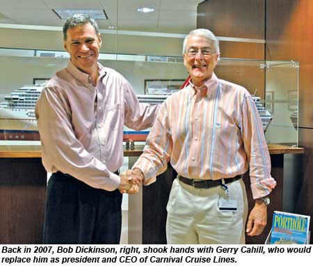 Gerry Cahill and Bob Dickinson in 2007.
