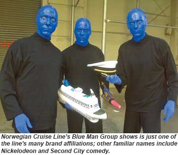 Norwegian Cruise Lines and the Blue Man Group are partnering up