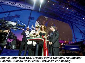 Preziosa christening with Sophia Loren