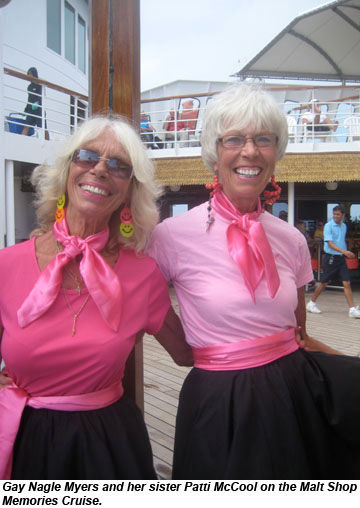 Gay and Patti on the Malt Shop Memories Cruise