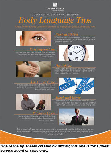 Affinia tip sheet