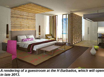 H Barbados room rendering