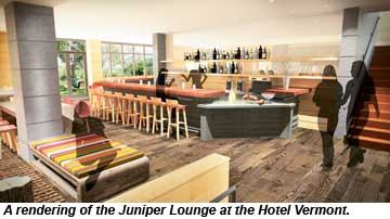 Juniper Lounge Hotel Vermont rendering
