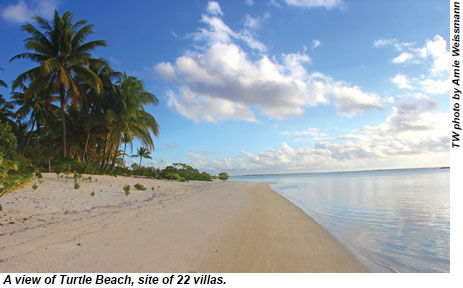 A view of Turtle Beach, site of 22 villas.