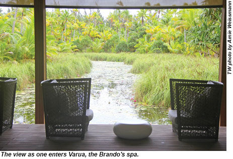 The view as one enters Varua, the Brando's spa.