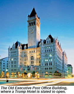 The Old Executive Post Office Building, where a Trump Hotel is slated to open.