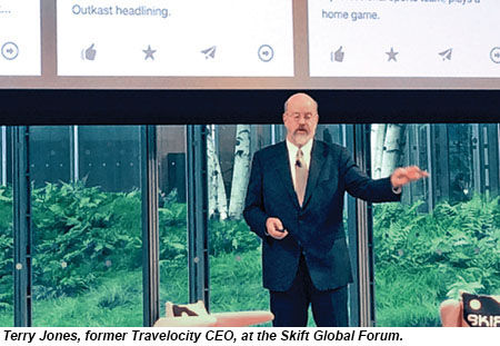 Terry Jones at the Skift Global Forum.
