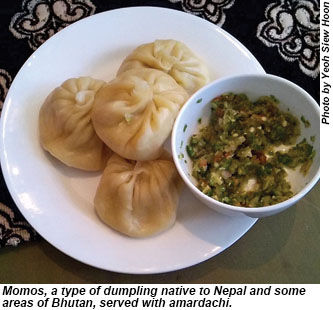 Momos with amardachi.