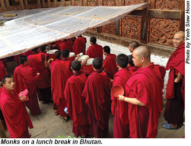 Monks on a lunch break.