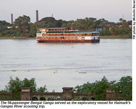 The Bengal Ganga served as the vessel for Haimarks Ganges River scouting trip.
