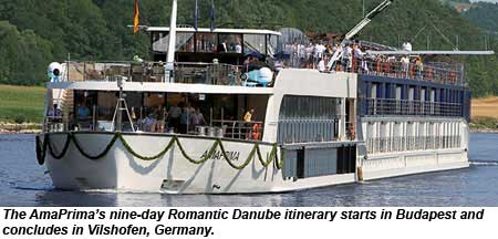 The Romantic Danube itinerary aboard the AmaPrima starts in Budapest and concludes in Vilshofen, Germany.