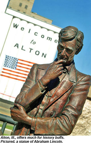Abe Lincoln statue, Alton, Ill.