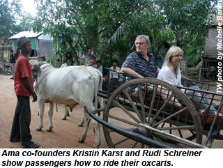 Oxcart rides in Cambodia
