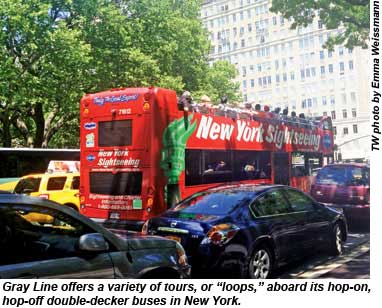 Gray Line offers a variety of tours aboard its hop-on, hop-off double-decker buses in New York.