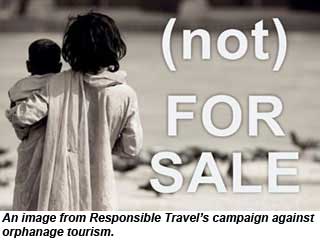 An image from Responsible Travels campaign against orphanage tourism.