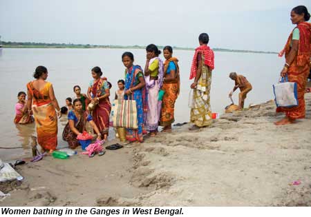 river bathing women without dress