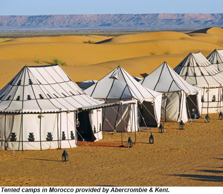 Tented camps in Morocco provided by Abercrombie & Kent.