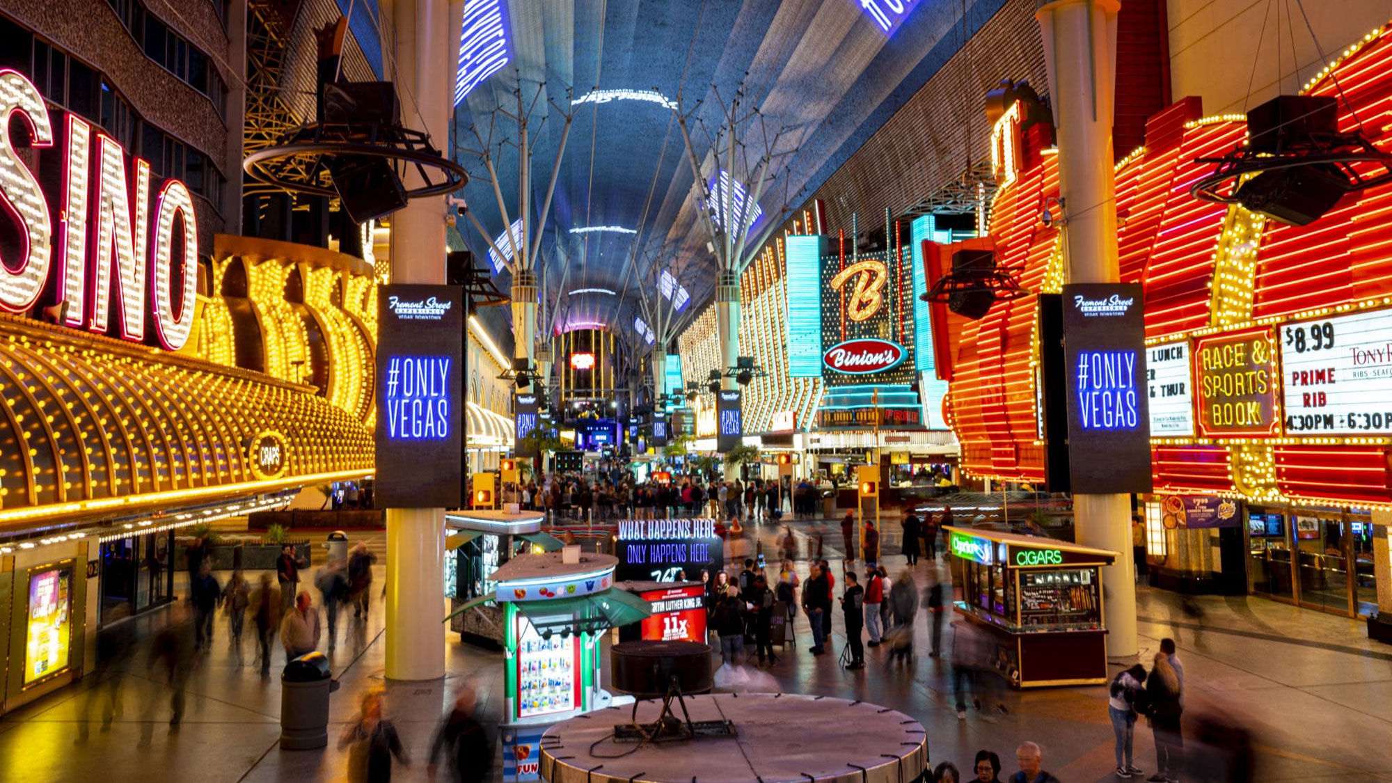 Tighter security at Fremont Street Experience in downtown Las Vegas