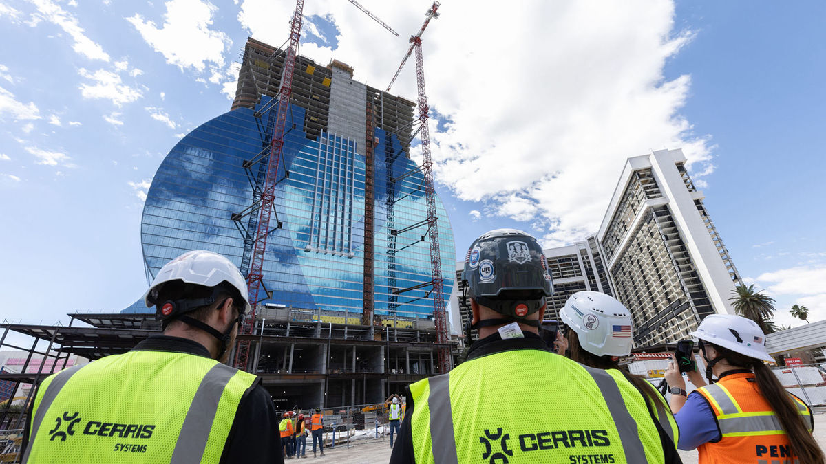 Topping-out ceremony marks milestone for Hard Rock's new Guitar Hotel in Las Vegas