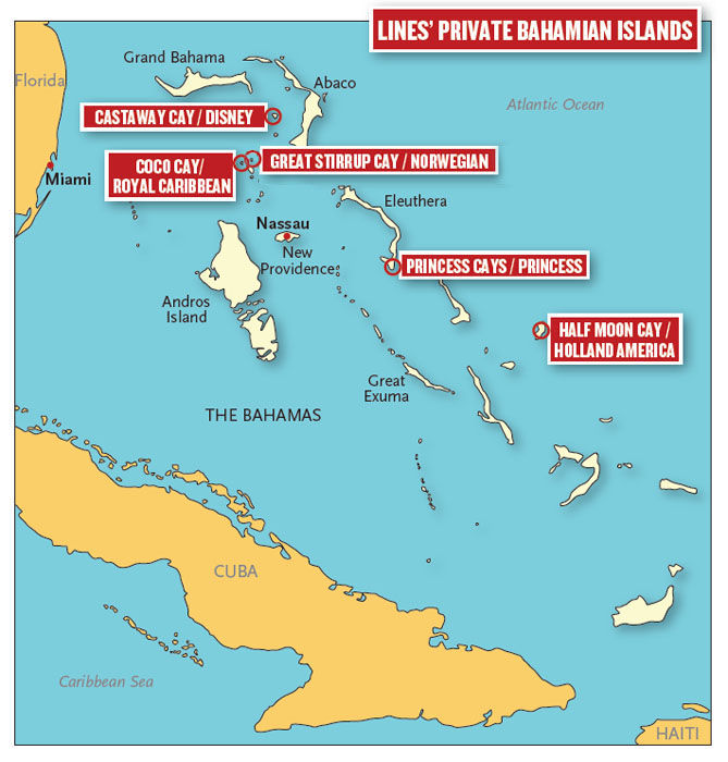 Cruise Line Private Bahamian Islands