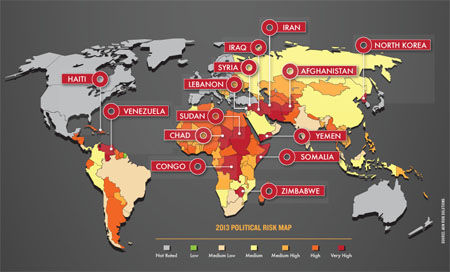 2013 Political Risk Map