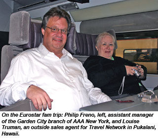 Philip and Louise on the Eurostar Fam