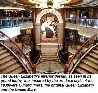 The Grand Lobby on the Queen Elizabeth