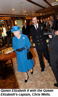 Queen Elizabeth II with Captain Wells