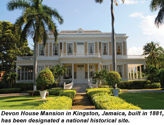 The Devon House Mansion in Kingston, Jamaica.