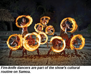 Fire-knife dancers in Ha show at Polynesian Cultural Center