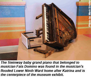 The Steinway baby grand piano that belonged to Fats Domino