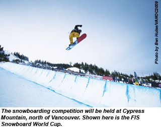 Snowboarding at Cypress Mountain
