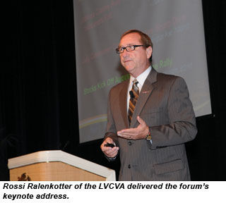 Rossi Ralenkotter addresses the Las Vegas Leadership Forum