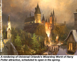 Rendering of Universal Orlando's Wizarding WorldCastle