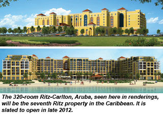 Renderings of the Ritz-Carlton, Aruba