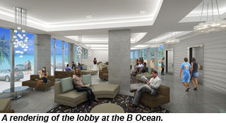 B Ocean lobby rendering