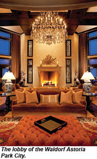 Waldorf Astoria Park City lobby