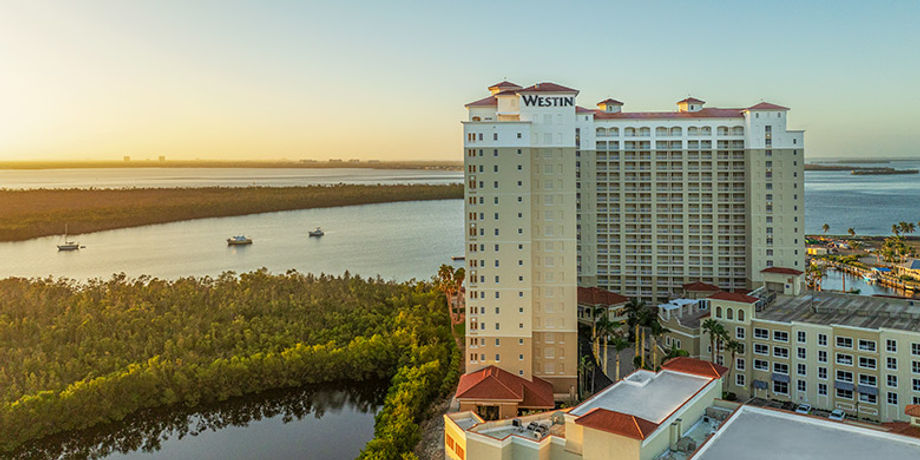 Enjoy sunset at the Westin Cape Coral Resort at Marina Village.